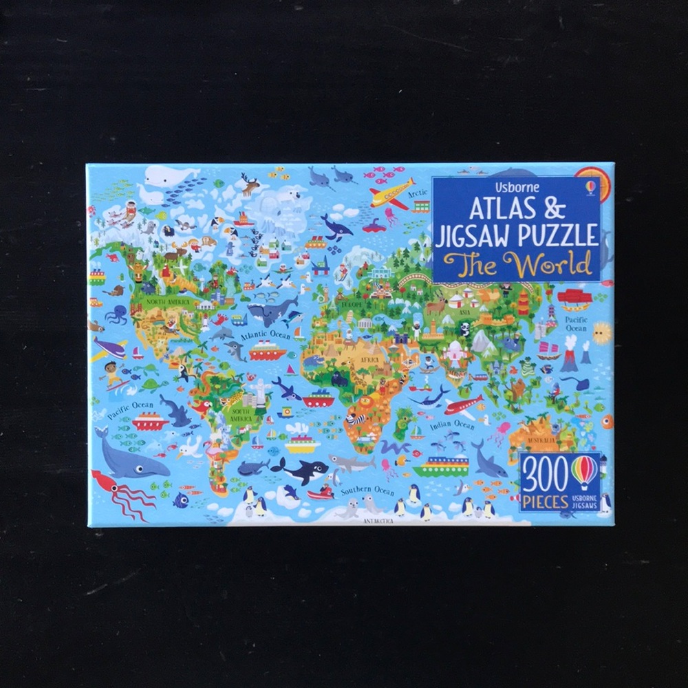 Usborne "The World" Atlas & Jigsaw Puzzle